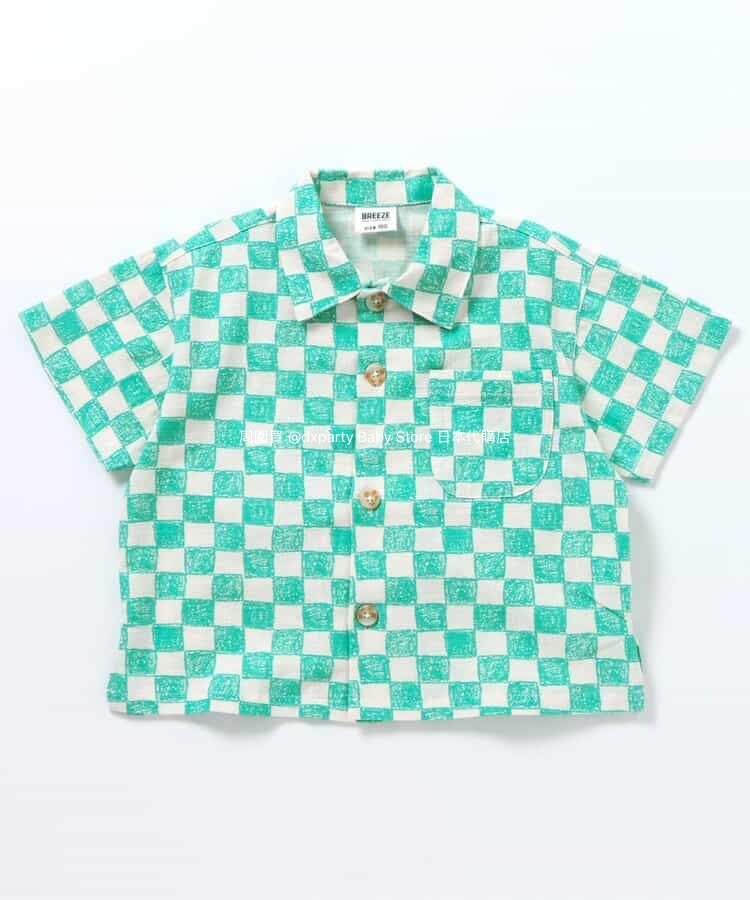 Japanese children's clothing BREEZE printed shirt 90-140cm boys' summer TOPS