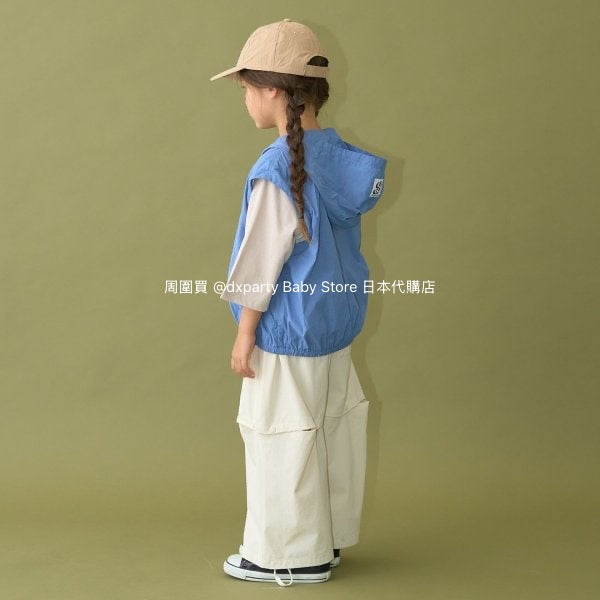 Japanese children's clothing b・R# 2Way vest with detachable sleeves (100-150cm) for boys and girls, spring and summer outerwear