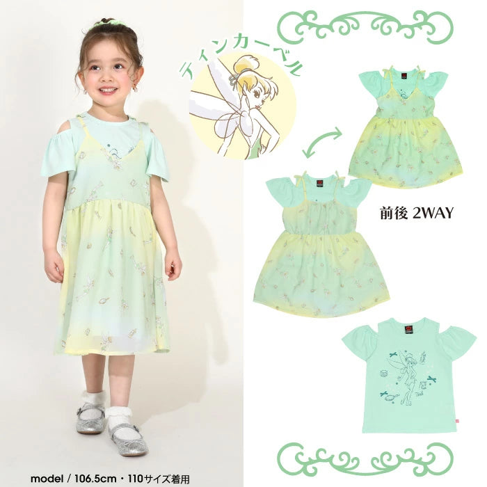 Japanese BDL x Disney Princess T-shirt and suspender skirt two-piece set 90-130cm Girls Spring/Summer TOPS DRESSES
