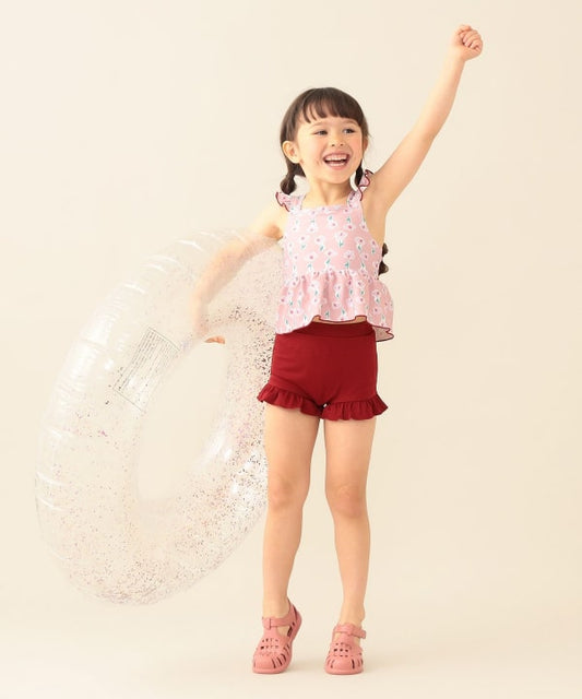 日本童裝 BE#AMS mini 泳衣兩件套裝 100-130cm 女童款 夏季 夏日玩水泳衣特輯