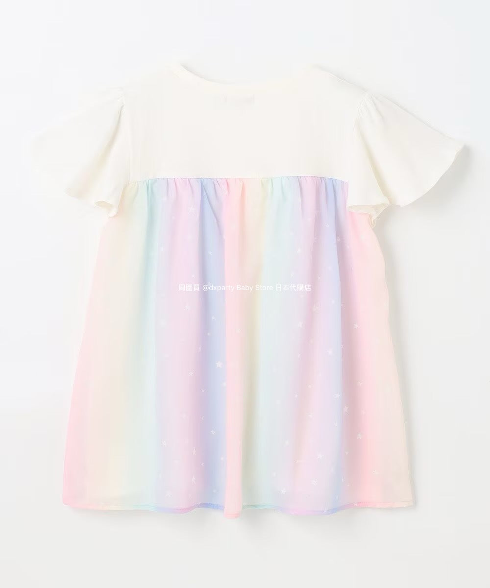 Japanese children's clothing aF#a325 spliced elegant top 90-160cm girls summer TOPS