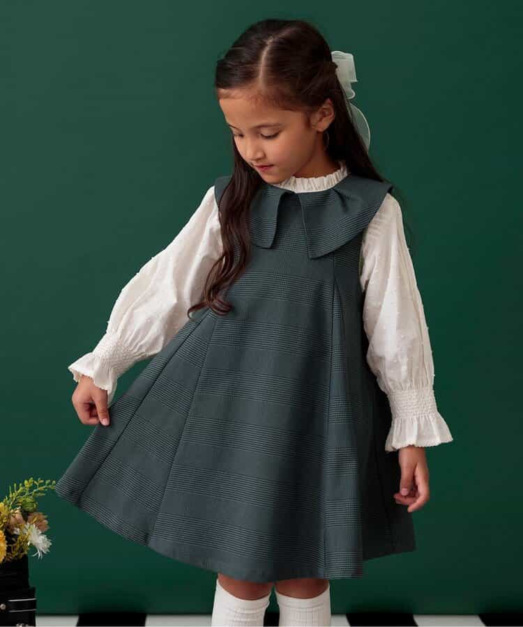 Japanese children's clothing BREEZE vest dress 90-130cm girls spring dresses for interviews/banquets/performances
