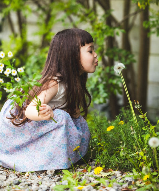 日本童裝 BE#AMS mini 碎花拼接無袖連身裙 90-150cm 女童款 夏季 DRESSES