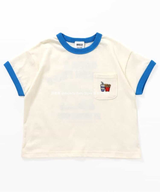 Japanese BREEZE Embroidered Pocket Top (80-140cm) for Boys (Summer)