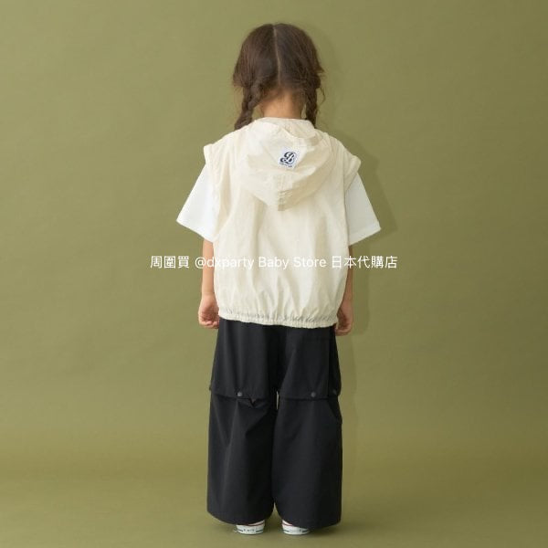 Japanese children's clothing b・R# 2Way vest with detachable sleeves (100-150cm) for boys and girls, spring and summer outerwear