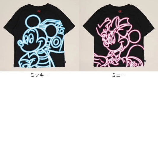 Japanese BDL x Disney parent-child print tops (80-150cm) for boys and girls (summer TOPS)
