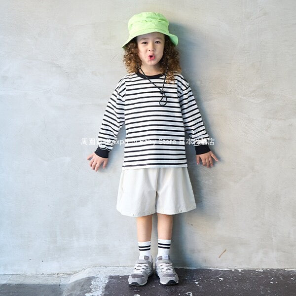 Japanese children's clothing b・R# 2Way detachable shorts loose stretch pants 100-150cm boys/girls spring and summer PANTS