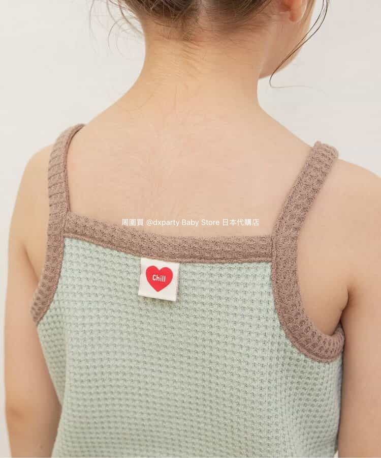 Japanese children's clothing BREEZE waffle camisole top 80-140cm girls summer TOPS
