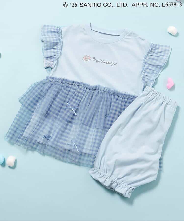 Japanese Ampersand x Sanrio Bow-knot Tulle Two-Piece Set (80-140cm) for Girls Spring TOPS PANTS (Other Brands)