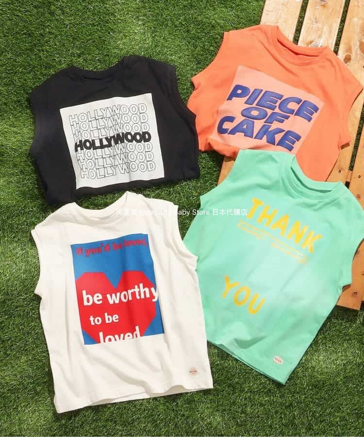 Japanese children's clothing BREEZE sleeveless printed top 80-140cm boys/girls summer TOPS