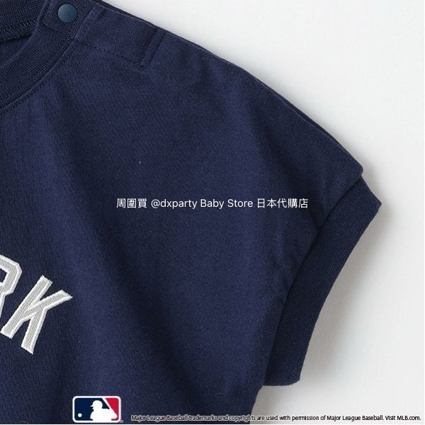 Japanese pe#main x MLB two-piece set (80-130cm) for girls (Summer TOPS SKIRTS)