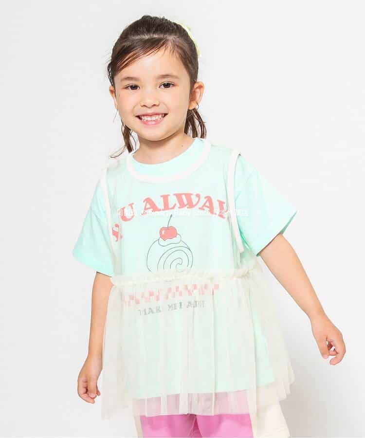 Japanese children's clothing BREEZE printed tops 80-140cm boys/girls summer TOPS
