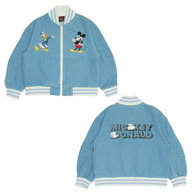 Japanese BDL x Disney Baseball Denim Jacket 80-140cm Boys Spring/Summer OUTERWEAR