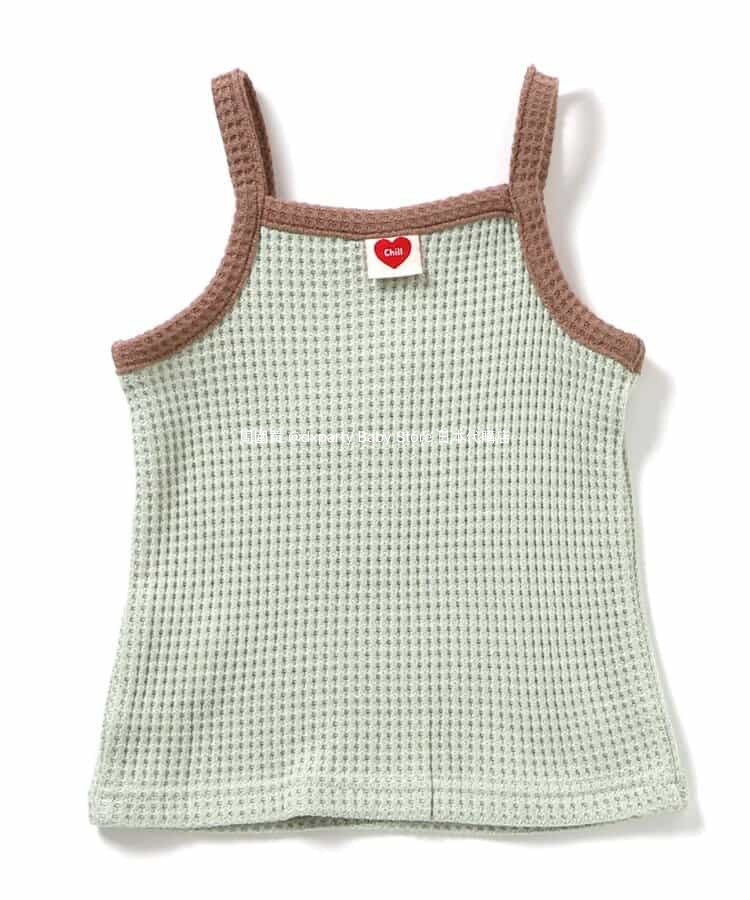 Japanese children's clothing BREEZE waffle camisole top 80-140cm girls summer TOPS
