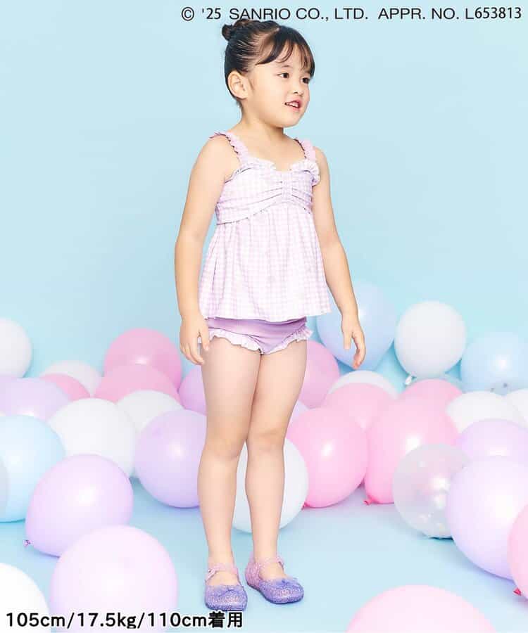 Ampersand x Sanrio UV-Proof Two-Piece Swimsuit Set (90-140cm) - Girls' Summer Swimsuit Special (Direct from Japan)