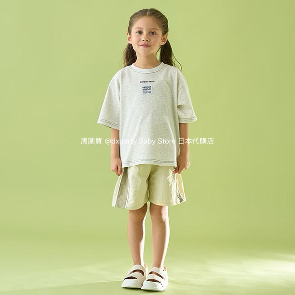 Japanese children's clothing b・R# patch logo top 100-150cm boys/girls summer TOPS