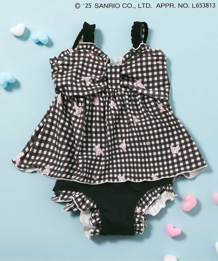 Ampersand x Sanrio UV-Proof Two-Piece Swimsuit Set (90-140cm) - Girls' Summer Swimsuit Special (Direct from Japan)