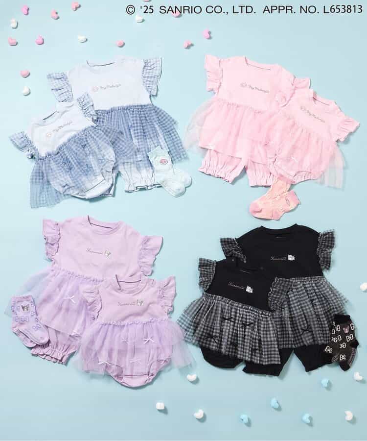 Japanese Ampersand x Sanrio Chiffon Jumpsuit (60-80cm) for Girls (Spring) (Newborn Baby Jumpsuit)