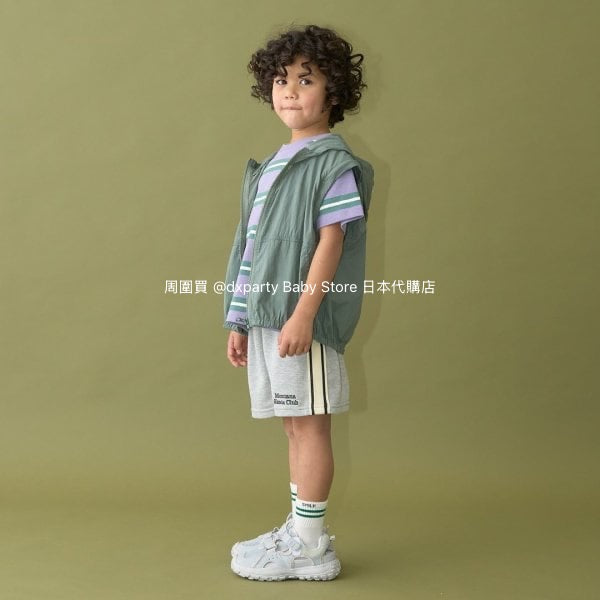 Japanese children's clothing b・R# 2Way vest with detachable sleeves (100-150cm) for boys and girls, spring and summer outerwear