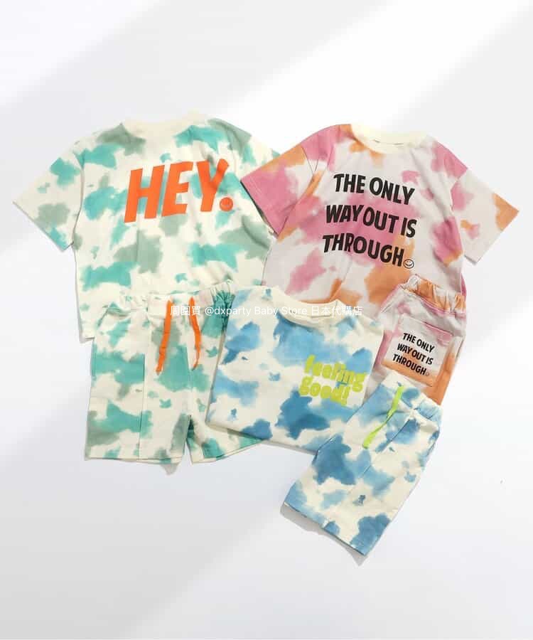 Japanese children's clothing BREEZE tie-dye shorts 90-150cm boys'/girls' summer PANTS