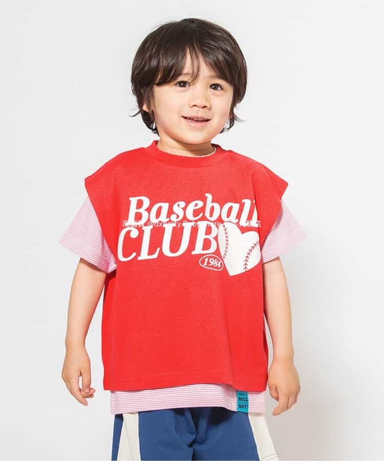 BREEZE Japanese Children's Clothing Vest and Top Two-Piece Set 80-140cm Boys'/Girls' Summer TOPS