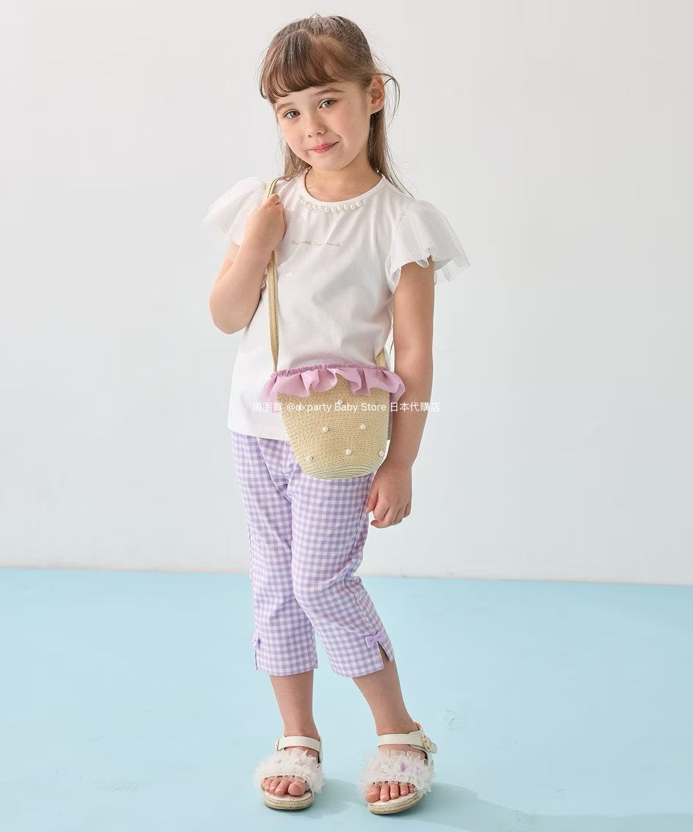 Japanese children's clothing aF#a325 contact cold stretch leggings 100-160cm girls summer PANTS
