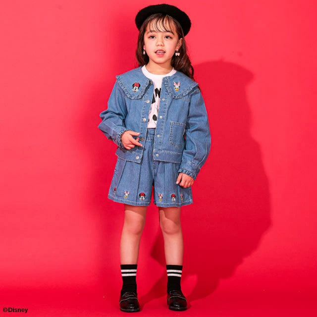 Japanese BDL x Disney Denim Culottes 80-130cm Girls Spring/Summer PANTS