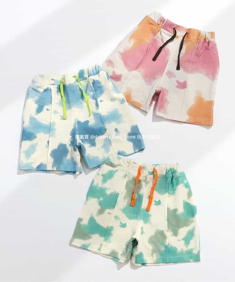 Japanese children's clothing BREEZE tie-dye shorts 90-150cm boys'/girls' summer PANTS