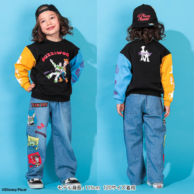 Japanese BDL x Disney Toy Story two-tone sleeve sweatshirt 90-140cm boys/girls spring/summer TOPS