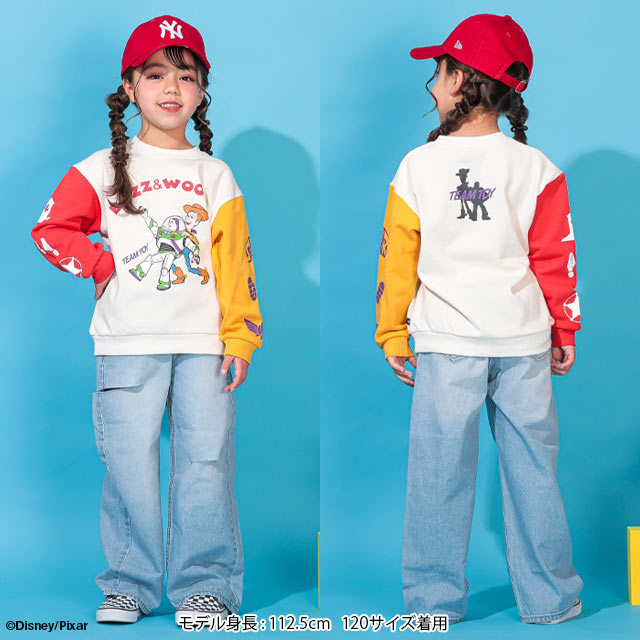 Japanese BDL x Disney Toy Story two-tone sleeve sweatshirt 90-140cm boys/girls spring/summer TOPS
