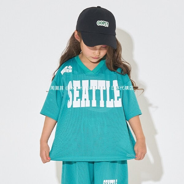 Japanese children's clothing b・R# V-neck mesh sports top 100-150cm boys/girls summer TOPS