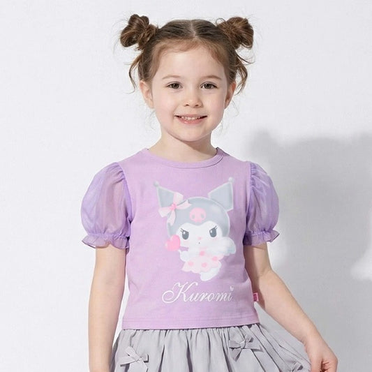 日本童裝 BDL x Sanrio 泡泡袖印花上衣 90-140cm 女童款 夏季 TOPS