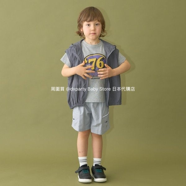 Japanese children's clothing b・R# 2Way vest with detachable sleeves (100-150cm) for boys and girls, spring and summer outerwear