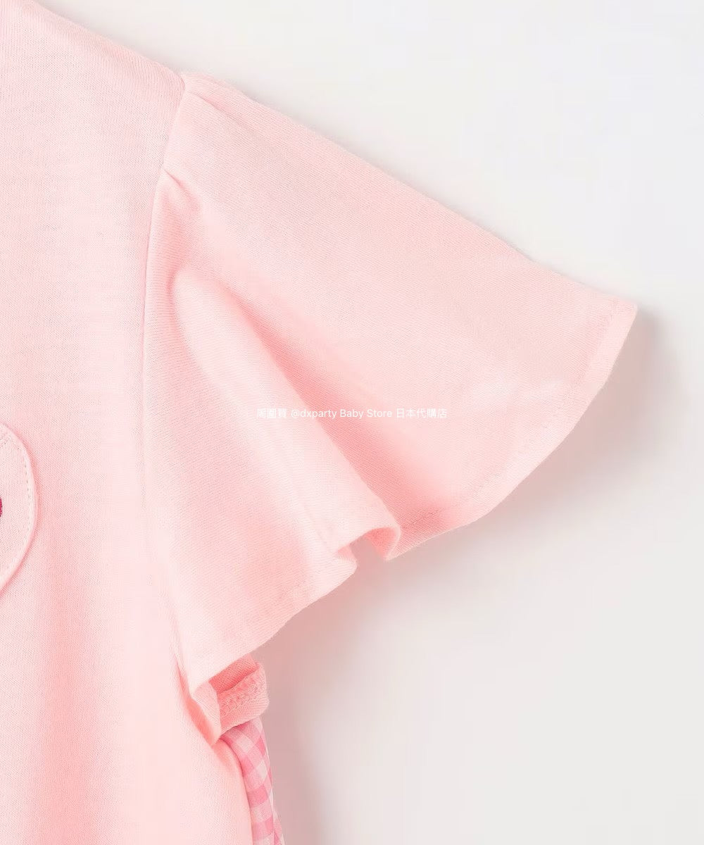 Japanese children's clothing aF#a325 spliced elegant top 90-160cm girls summer TOPS