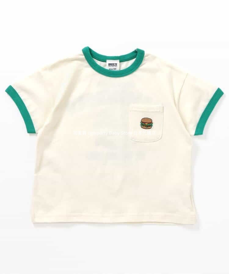 Japanese BREEZE Embroidered Pocket Top (80-140cm) for Boys (Summer)