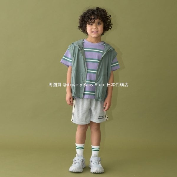 Japanese children's clothing b・R# 2Way vest with detachable sleeves (100-150cm) for boys and girls, spring and summer outerwear