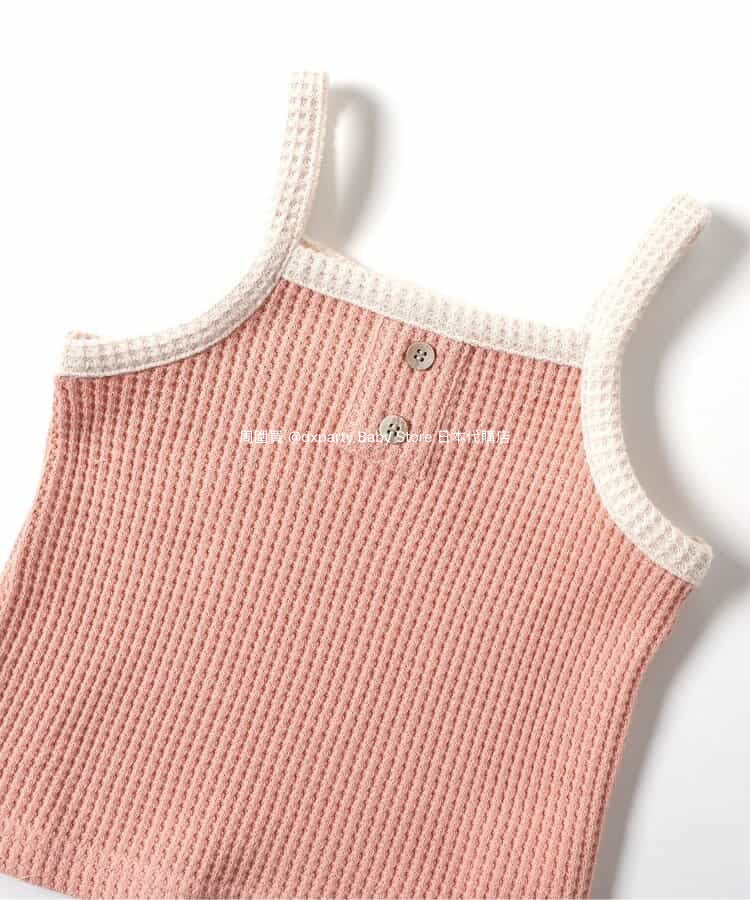 Japanese children's clothing BREEZE waffle camisole top 80-140cm girls summer TOPS
