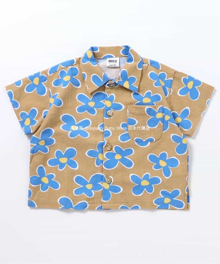 Japanese children's clothing BREEZE printed shirt 90-140cm boys' summer TOPS