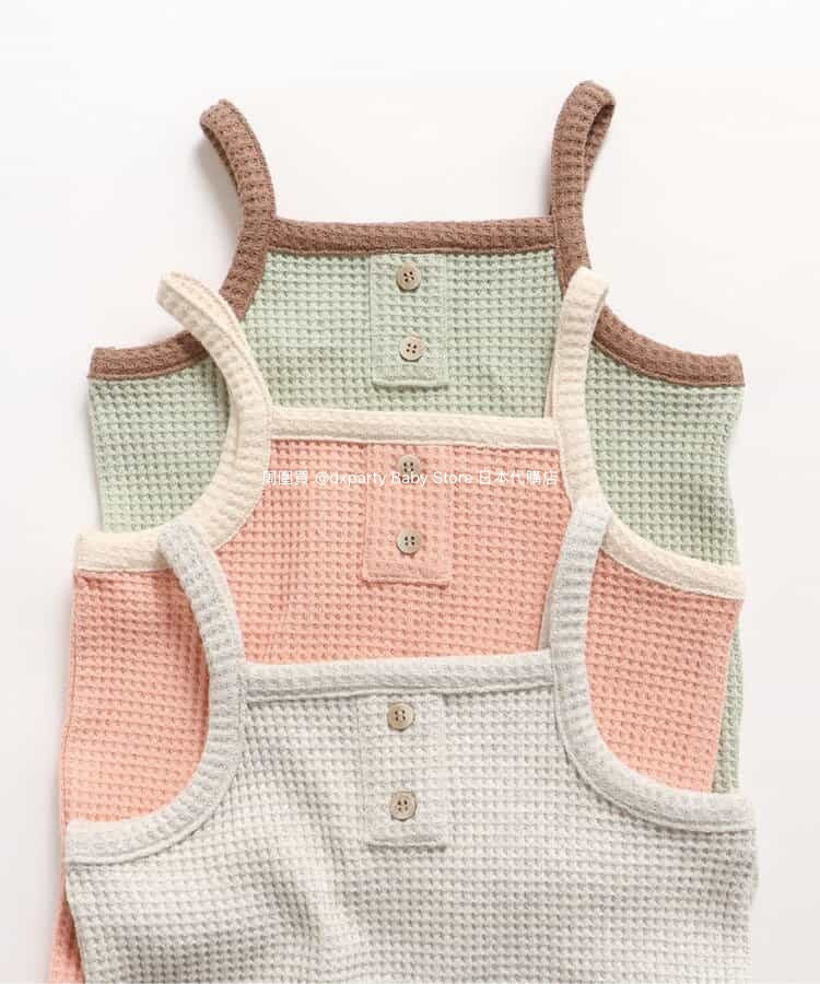 Japanese children's clothing BREEZE waffle camisole top 80-140cm girls summer TOPS