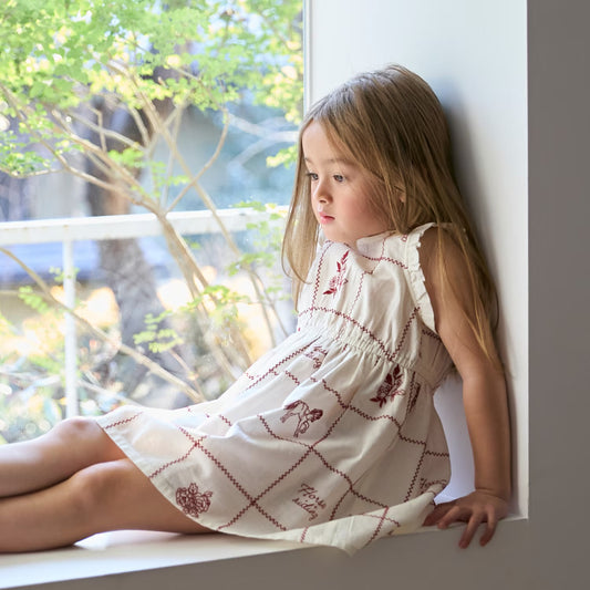 日本童裝 pe#main 印度棉圖案刺繡連身裙 80-130cm 女童款 夏季 DRESSES