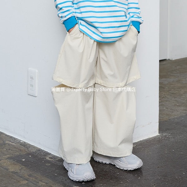 Japanese children's clothing b・R# 2Way detachable shorts loose stretch pants 100-150cm boys/girls spring and summer PANTS