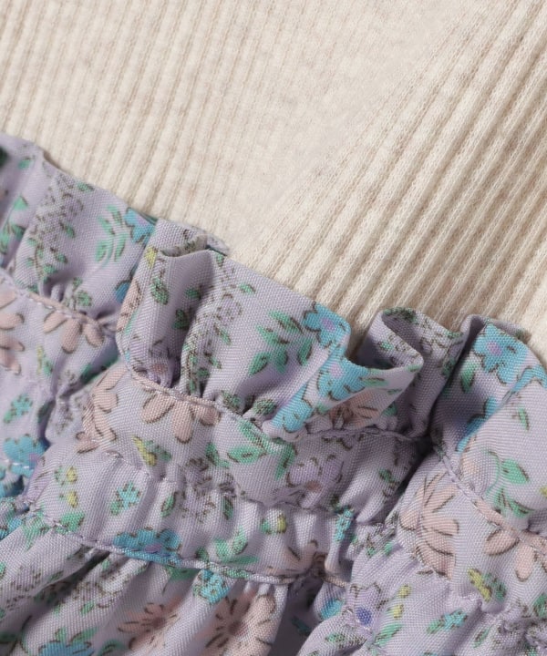 日本童裝 BE#AMS mini 碎花拼接無袖連身裙 90-150cm 女童款 夏季 DRESSES