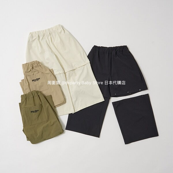 Japanese children's clothing b・R# 2Way detachable shorts loose stretch pants 100-150cm boys/girls spring and summer PANTS