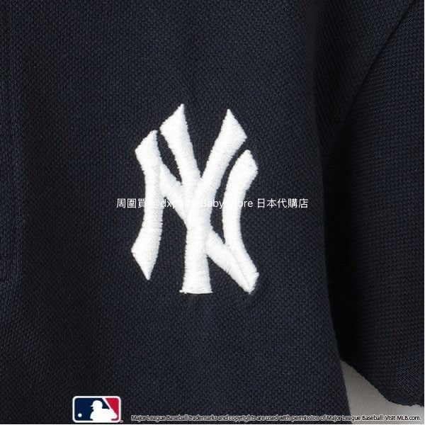 Japanese children's clothing pe#main x MLB logo embroidered polo top 80-130cm boys' summer TOPS