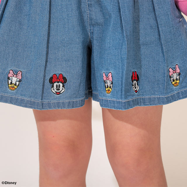 Japanese BDL x Disney Denim Culottes 80-130cm Girls Spring/Summer PANTS