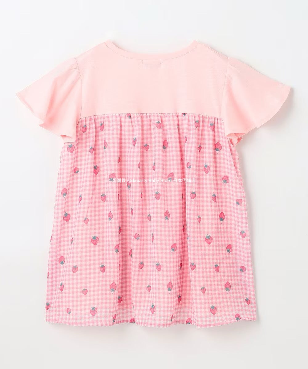 Japanese children's clothing aF#a325 spliced elegant top 90-160cm girls summer TOPS