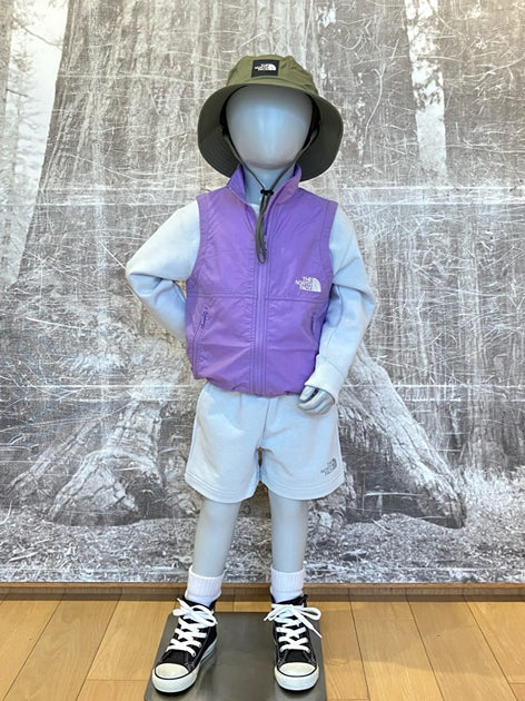 Japanese children's clothing TNF waterproof series zipper vest jacket 100-120cm boys'/girls' summer outerwear