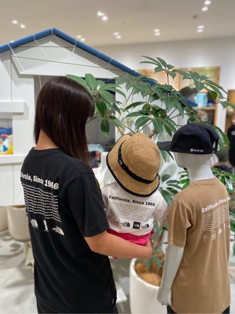 Japanese children's clothing TNF UV protection parent-child wear historical logo print top 130-160cm boys/girls summer TOPS