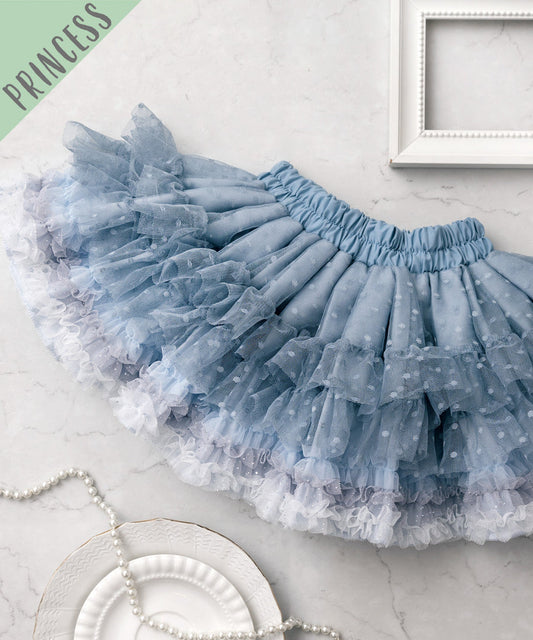 日本童裝 panpantutu 法式藍 tutu裙 70-145cm 女童款 初生嬰兒 夏季 SKIRTS