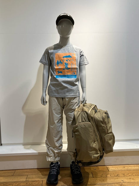 Japanese children's clothing TNF UV protection Hokkaido Shari Town printed top 130-160cm boys/girls summer TOPS